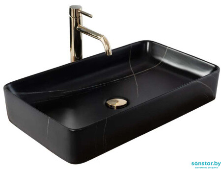 Умывальник Rea Denis Black Stone matt U6510