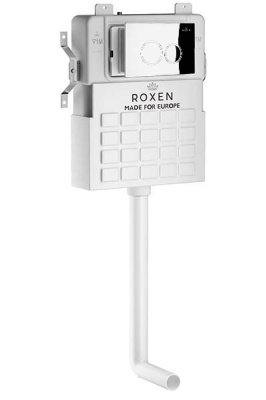 Комплект инсталляции для приставного унитаза Roxen Attach 898962 с кнопкой Roxen Santi 410260CH