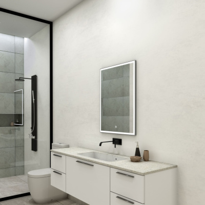 Зеркало Continent Frame Silver LED 60х80 / 70х100 / 70х120 / 80х60 / 100х70 / 120х70