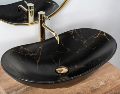 Умывальник Rea Royal 60 Black Marble matt U7478