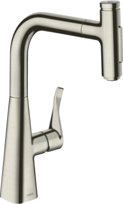 Смеситель с выдвижным изливом Hansgrohe Metris 73817800