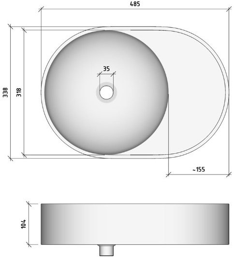 Умывальник Madera Luna 50х35