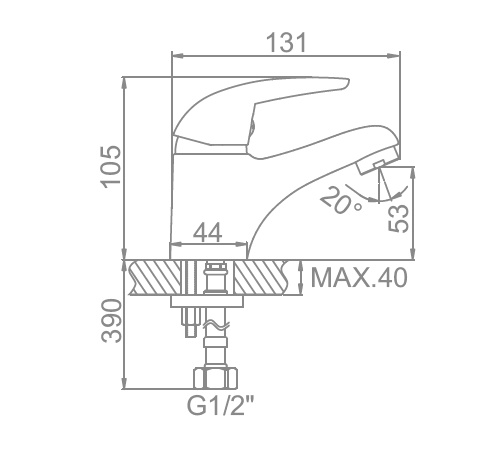 Смеситель Ledeme 1038-B