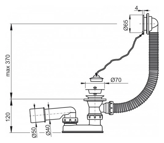Сифон AlcaPlast A501