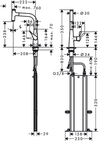 Смеситель Hansgrohe Metris 73802000