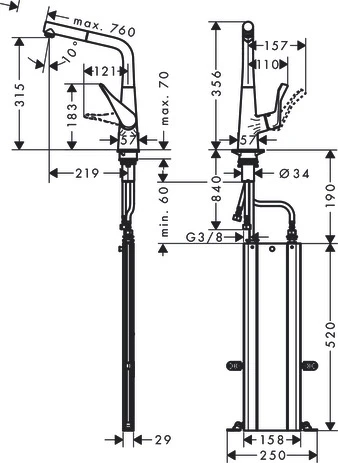 Смеситель Hansgrohe Metris 73812800