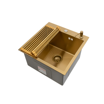 Кухонная мойка Arfeka Eco AR Gold 45х50 с роллер-матом и дозатором