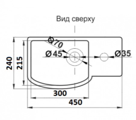 Умывальник CeramaLux 7947BL