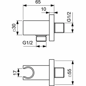 Подключение душевого шланга Ideal Standard IdealRain BC771AA