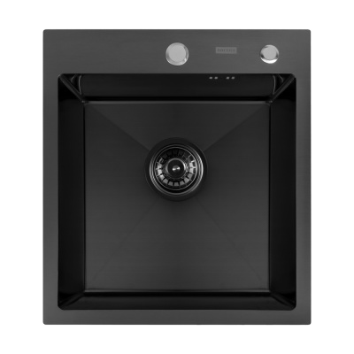 Кухонная мойка Arfeka Eco AR Black PVD Nano 45х50 DECOR MILLET GRAINS