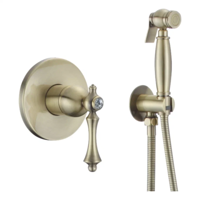 Смеситель для биде встраиваемый с гигиеническим душем Rose R0105Q