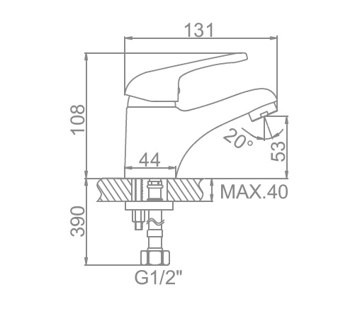 Смеситель Ledeme 1039-B