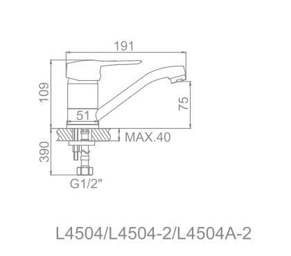 Смеситель Ledeme 4504-2 Смеситель Ledeme 4504-2