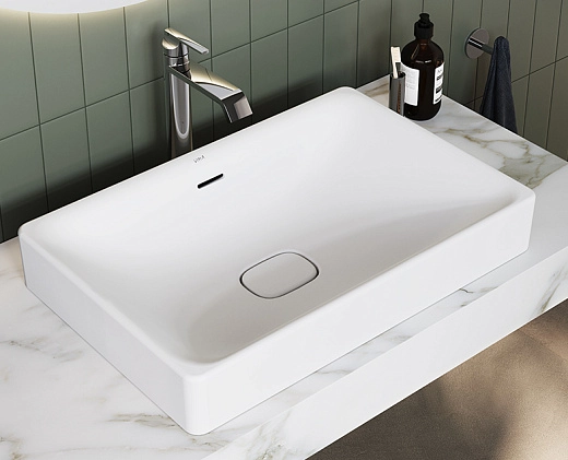 Умывальник VitrA Metropole 60x40 прямоугольный (с переливом и донным клапаном) Умывальник VitrA Metropole 60x40 прямоугольный (с переливом и донным клапаном)