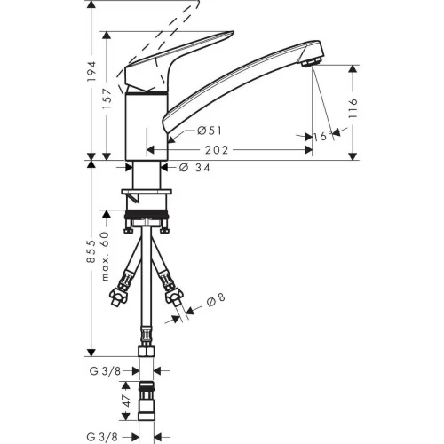 Смеситель Hansgrohe Logis 71831000