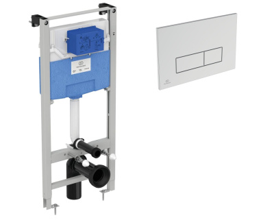 Комплект инсталляции для подвесного унитаза Ideal Standard R020467 с клавишей смыва R0121AA Комплект инсталляции для подвесного унитаза Ideal Standard R020467 с клавишей смыва R0121AA