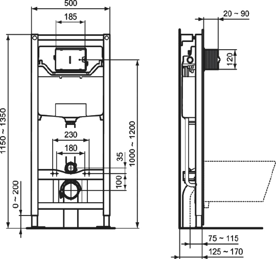 Инсталляция для унитаза Ideal Standard R020467 Инсталляция для унитаза Ideal Standard R020467