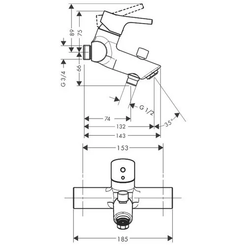 Смеситель Hansgrohe Talis 72401000