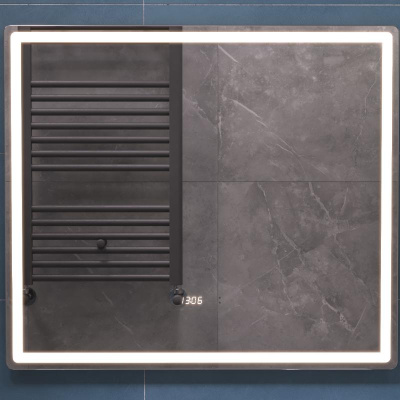 Зеркало Vigo Geometry Luxe 80х70 с бесконтактным сенсором, подогревом и часами Зеркало Vigo Geometry Luxe 80х70 с бесконтактным сенсором, подогревом и часами