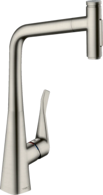 Смеситель с выдвижным изливом Hansgrohe Metris 73816800