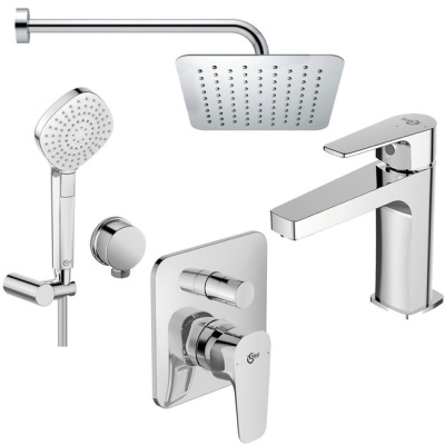Душевая система встраиваемая Ideal Standard Esla BD002XC + смеситель на умывальник Душевая система встраиваемая Ideal Standard Esla BD002XC + смеситель на умывальник