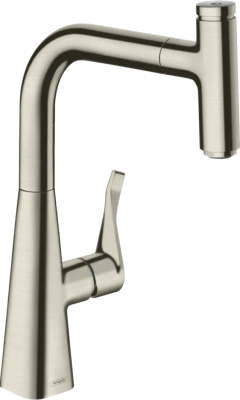 Смеситель с выдвижным изливом Hansgrohe Metris 73802800