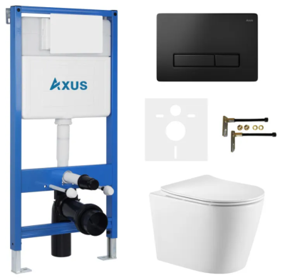 Комплект инсталляции Axus 011D с унитазом Axus 2380 и кнопкой 097HDB