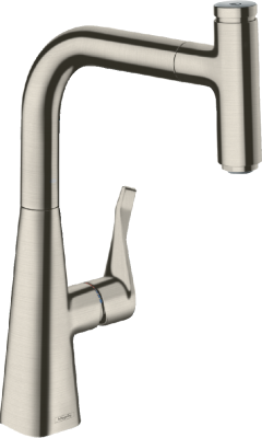 Смеситель с выдвижным изливом Hansgrohe Metris Select M71 1jet 14857800