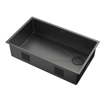 Кухонная мойка Zorg Zerox U/IF Side SF Zurinox 75х45 PVD Gunblack
