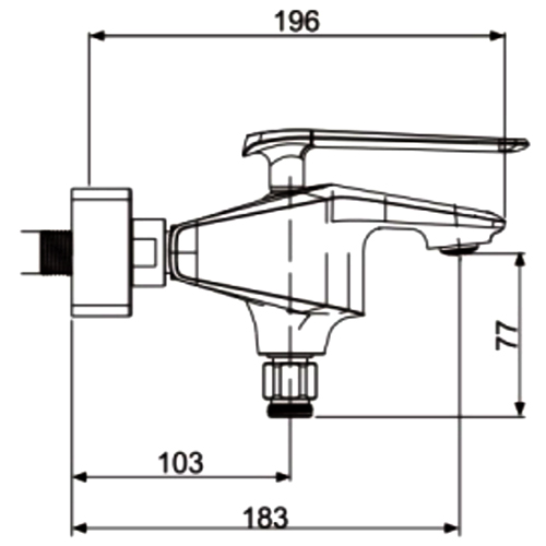 Смеситель для ванны с душем Rose R1302