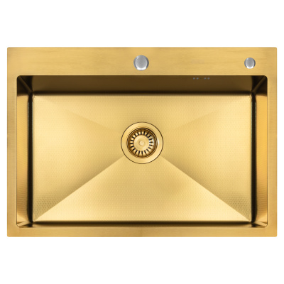 Кухонная мойка Arfeka Eco AR Gold PVD Nano Decor 70х50