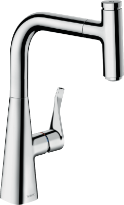 Смеситель с выдвижным изливом Hansgrohe Metris Select M71 1jet 14857000