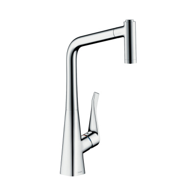 Смеситель с выдвижным изливом Hansgrohe Metris M71 Eco 2jet 14780000