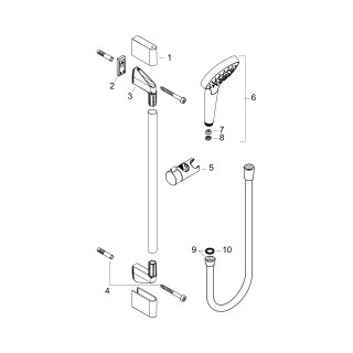 Душевой гарнитур Hansgrohe Croma Select S Multi 3jet EcoSmart 26571400