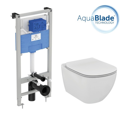 Комплект инсталляции Ideal Standard с унитазом Tesi Aquablade T386801