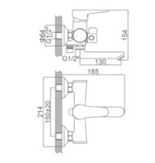 Смеситель с душем Loffrey 83112W Смеситель с душем Loffrey 83112W