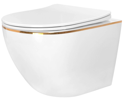 Подвесной унитаз Roxen Antares Gold 530110-01G