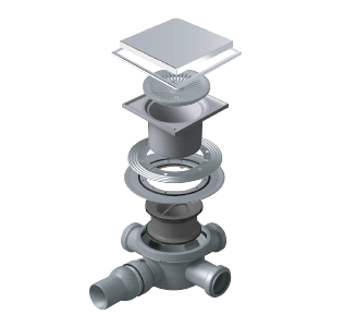 Точечный трап 2в1 Pestan Confluo Standart Plate 3 10x10 with flange, 13702570