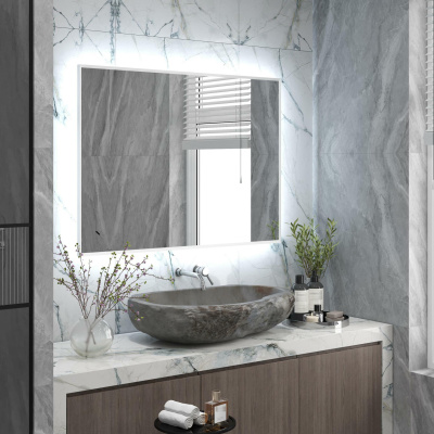 Зеркало Continent Meridian White LED 80х60 с бесконтактным сенсором