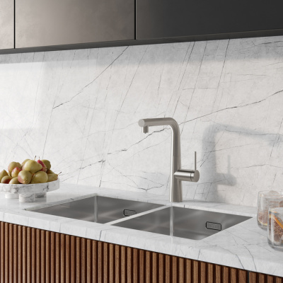 Смеситель для кухни под фильтр с выдвижным изливом Iddis Pure PURBNPFi05N