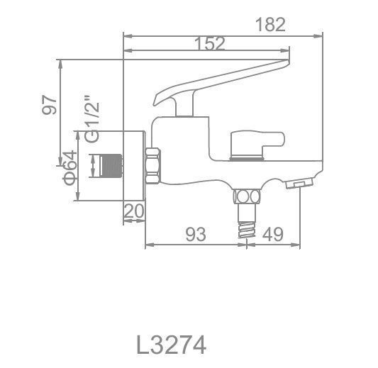Смеситель с ручным душем Ledeme 3274 Смеситель с ручным душем Ledeme 3274