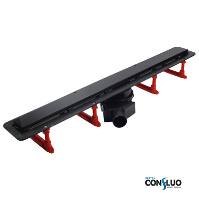 Душевой лоток Pestan Confluo Frameless Line Black Glass 30