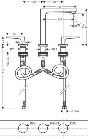 Смеситель Hansgrohe Metropol 74515000