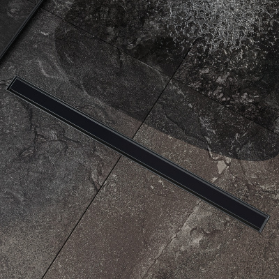 Душевой лоток Roxen Black Glass 60 / 70 / 80 / 90