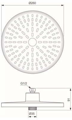 Тропический душ Ideal Standard Alu+ BD581AA Тропический душ Ideal Standard Alu+ BD581AA