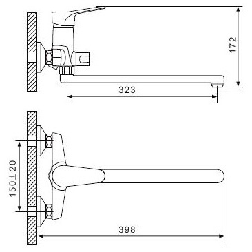 Смеситель с ручным душем Gappo G2236 Смеситель с ручным душем Gappo G2236