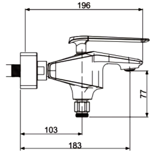 Смеситель для ванны с душем Rose R1302F