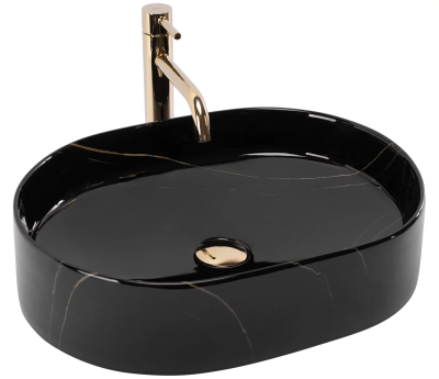 Умывальник Rea Nadia 50х40 Black Stone U9240