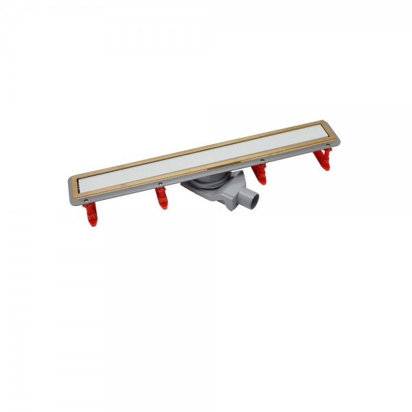 Душевой лоток Pestan Confluo Premium White Glass Line 30 Gold