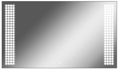 Зеркало Домино Cosmo 120 black alum с подсветкой Sansa